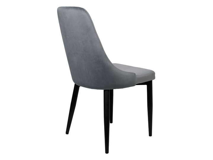 Krzesło welurowe LORIENT VELVET grafitowe Wysokość 41 cm Wysokość 46 cm Szerokość 32 cm Wysokość 89 cm Tworzywo sztuczne Tkanina Metal Głębokość 45 cm Tapicerowane Krzesło inspirowane Styl Glamour
