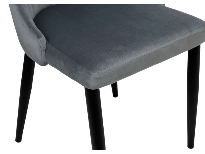 Krzesło welurowe LORIENT VELVET grafitowe Szerokość 32 cm Metal Krzesło inspirowane Tkanina Tapicerowane Wysokość 41 cm Tworzywo sztuczne Głębokość 45 cm Wysokość 46 cm Wysokość 89 cm Styl Glamour