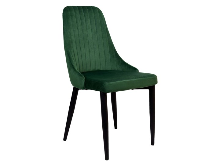 Krzesło welurowe LORIENT VELVET ciemno-zielone Tworzywo sztuczne Głębokość 45 cm Tkanina Metal Kolor Zielony