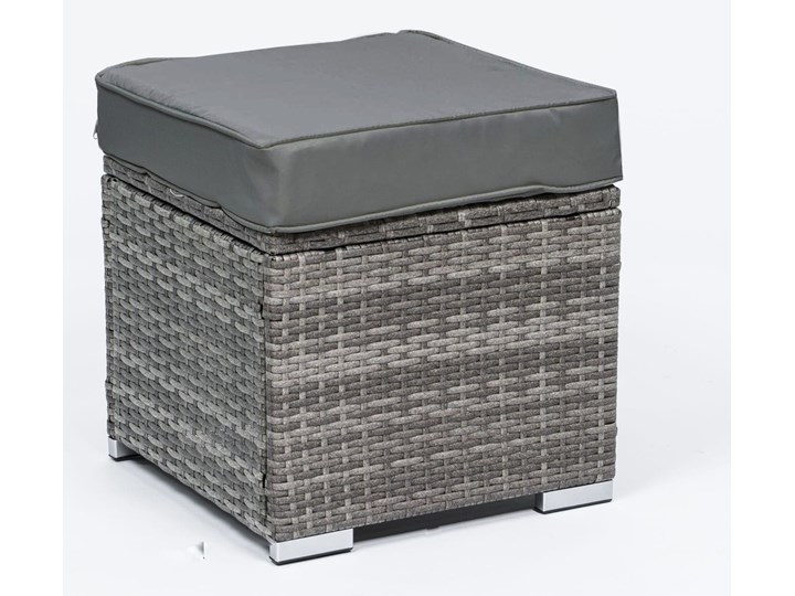 MEBLE DUŻY ZESTAW OGRODOWY RATTAN TECHNORATTAN FC-1043 POPIEL Zawartość zestawu Sofa Zestawy wypoczynkowe Zestawy obiadowe Stal Zawartość zestawu Puf