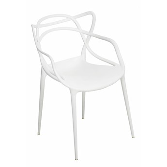 Minimalistyczne krzesło Wilmi - białe