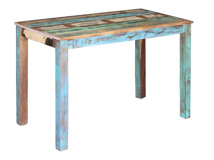 vidaXL Stół do jadalni z drewna odzyskanego, 115x60x76 cm Drewno Pomieszczenie Stoły do kuchni Rozkładanie