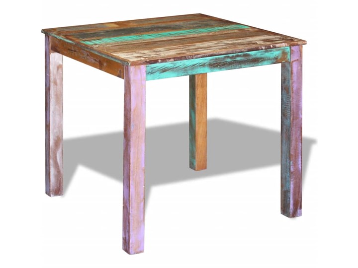 vidaXL Stół do jadalni, lite drewno z recyklingu, 80x82x76 cm Rozkładanie