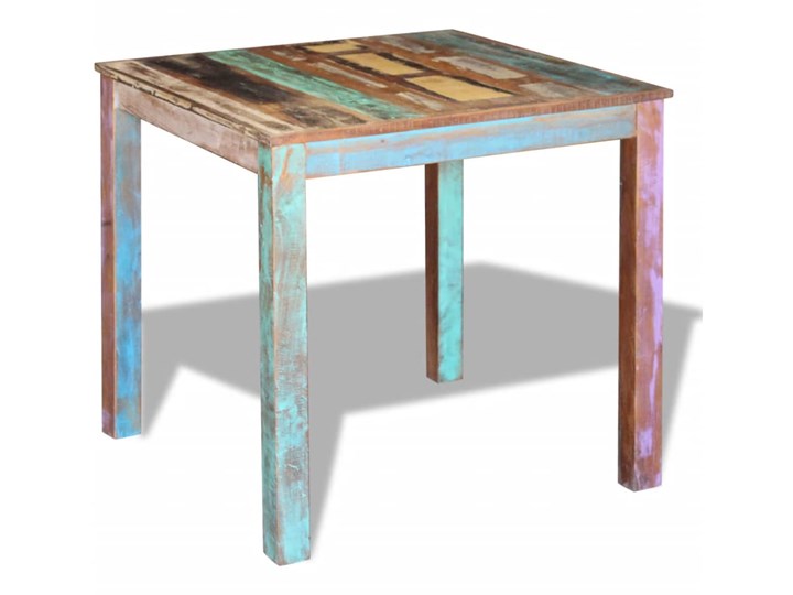 vidaXL Stół do jadalni, lite drewno z recyklingu, 80x82x76 cm Kolor Wielokolorowy Pomieszczenie Stoły do jadalni
