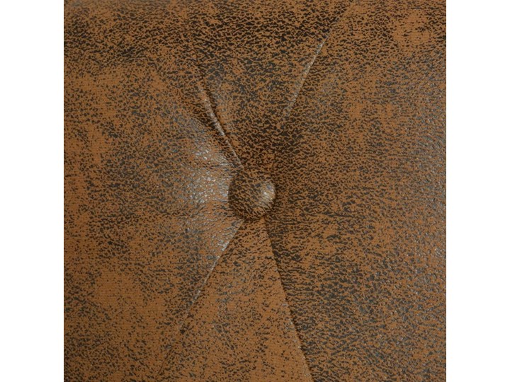 vidaXL Trzyosobowa sofa Chesterfield ze sztucznej skóry, brązowa Kolor Brązowy Szerokość 200 cm Typ Pikowane