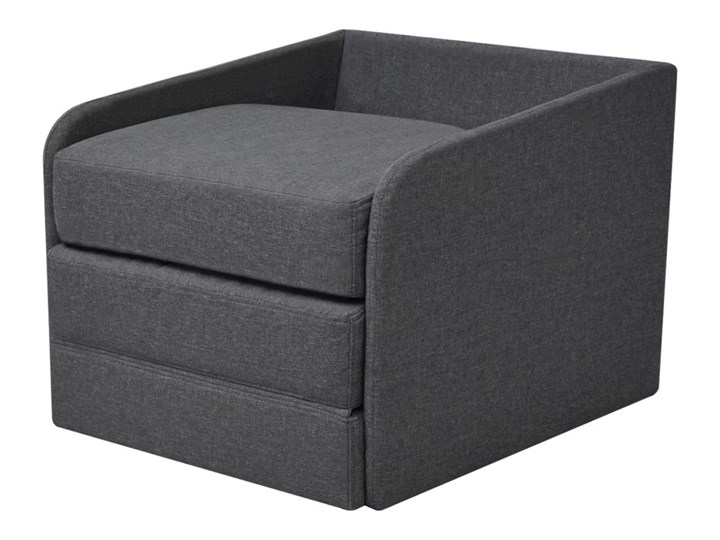 vidaXL Rozkładany fotel, ciemnoszary, tkanina Fotel rozkładany Szerokość 60 cm Tworzywo sztuczne Szerokość 72 cm Drewno Szerokość 59 cm Kategoria Fotele do salonu