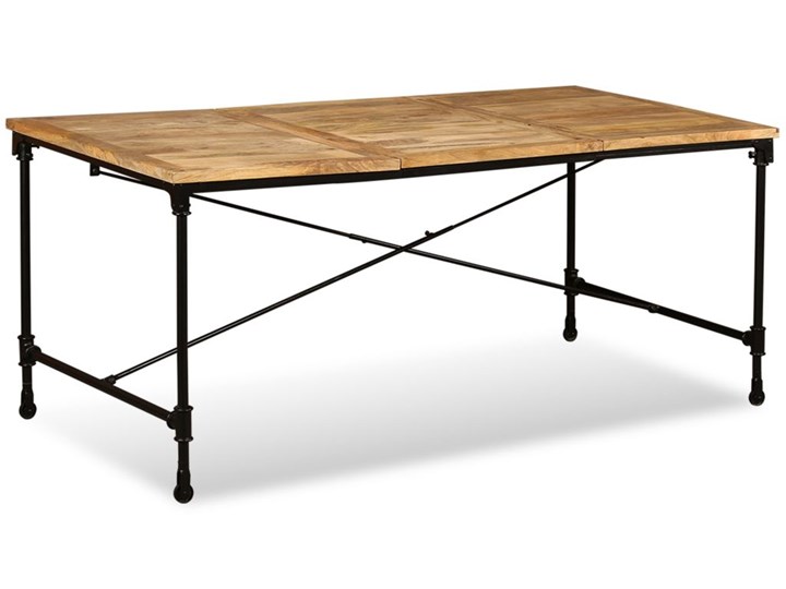 vidaXL Stół jadalniany, lite drewno mango, 180 cm Stal Wysokość 76 cm Liczba miejsc Do 8 osób
