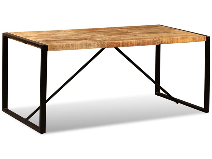 vidaXL Stół jadalniany, surowe drewno mango, 180 cm Stal Kształt blatu Prostokątny Wysokość 76 cm Kategoria Stoły kuchenne