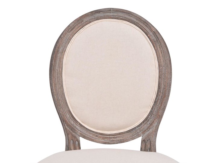vidaXL Krzesła stołowe, 4 szt., kremowe, tkanina Wysokość 53 cm Krzesło inspirowane Głębokość 42 cm Drewno Szerokość 50 cm Wysokość 96 cm Tapicerowane Pomieszczenie Jadalnia