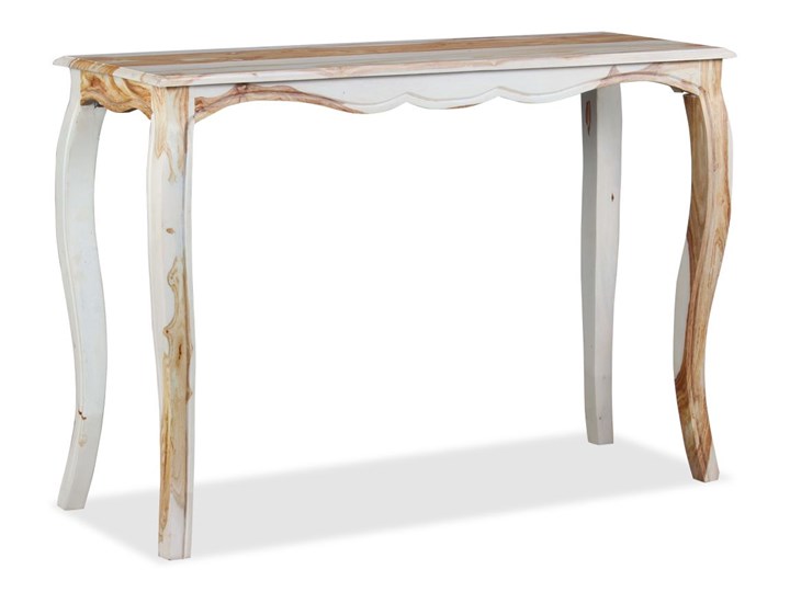 vidaXL Stolik konsola, lite drewno sheesham, 110 x 40 x 76 cm Z samym blatem Kategoria Konsole Głębokość 40 cm Szerokość 110 cm Kolor Srebrny