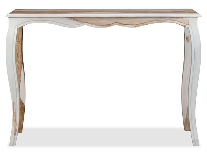 vidaXL Stolik konsola, lite drewno sheesham, 110 x 40 x 76 cm Szerokość 110 cm Z samym blatem Głębokość 40 cm Kolor Srebrny