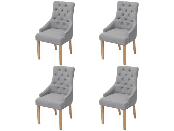 vidaXL Krzesła do jadalni, 4 szt., jasnoszare, tkanina Wysokość 95,5 cm Drewno Model Krzesła pikowane Głębokość 60 cm Szerokość 52 cm Wysokość 96 cm Wysokość siedziska 50,5 cm