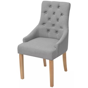 vidaXL Krzesła do jadalni, 4 szt., jasnoszare, tkanina
