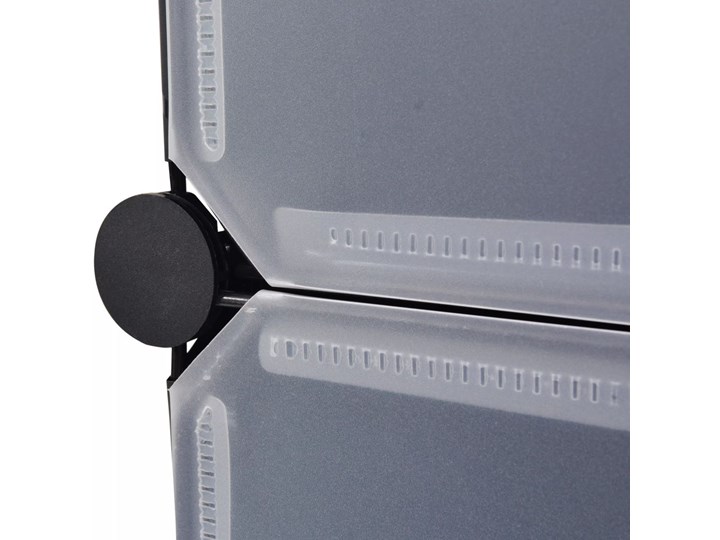 vidaXL Szafka na buty z 10 przegrodami, czarna Szerokość 47 cm Głębokość 37 cm Wysokość 172 cm Tworzywo sztuczne Metal Kolor Czarny