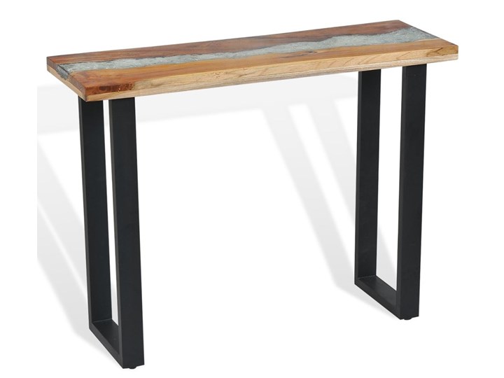 vidaXL Stolik typu konsola, drewno tekowe, 100 x 35 x 75 cm Głębokość 35 cm Stojąca Z samym blatem Szerokość 100 cm Styl Industrialny