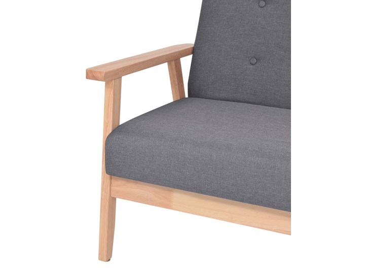 vidaXL Fotel, ciemnoszary, tkanina Fotel prl Drewno Szerokość 64 cm Pomieszczenie Salon Szerokość 67 cm Kategoria Fotele do salonu