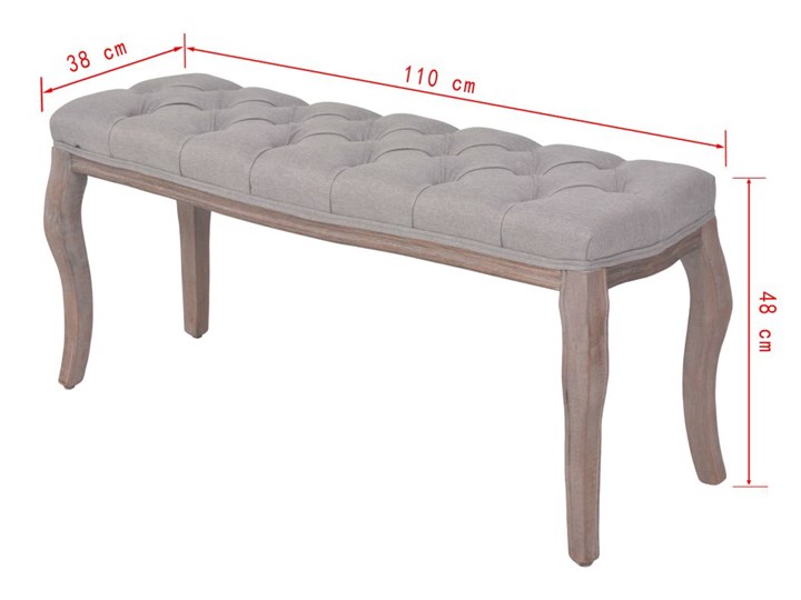 vidaXL Ławka do przedpokoju, drewno lite, 110x38x48 cm, jasnoszara