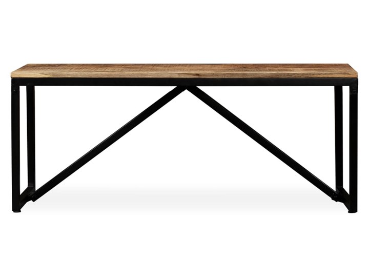 vidaXL Ławka z drewna mango, 110x35x45 cm Materiał nóżek Drewno Tradycyjna Styl Industrialny