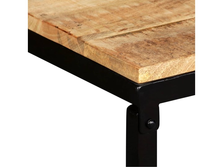 vidaXL Ławka z drewna mango, 110x35x45 cm Tradycyjna Materiał nóżek Drewno Kolor Czarny