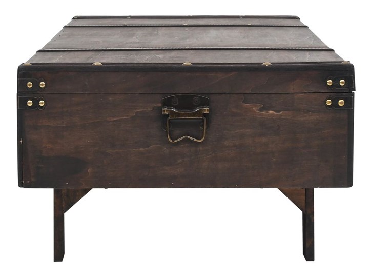 vidaXL Stolik kawowy w stylu vintage z litego drewna, 120x55x35 cm Drewno Skrzynia Metal Kategoria Stoliki i ławy Zestaw stolików Rodzaj nóg Proste