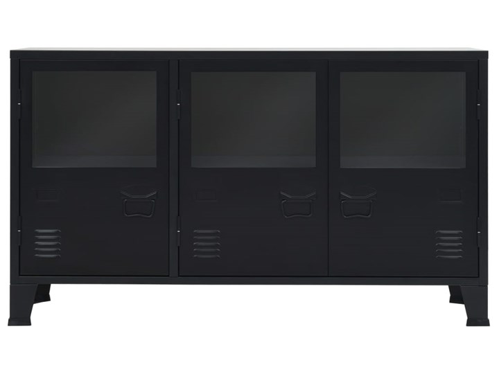 vidaXL Metalowa szafka w industrialnym stylu, 120 x 35 x 70 cm, czarna Z szafkami Szerokość 120 cm Głębokość 35 cm Pomieszczenie Sypialnia