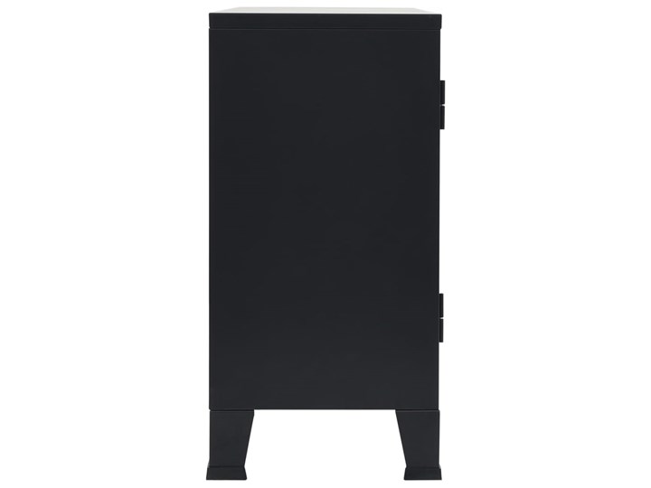 vidaXL Metalowa szafka w industrialnym stylu, 120 x 35 x 70 cm, czarna Z szafkami Szerokość 120 cm Głębokość 35 cm Pomieszczenie Sypialnia Kategoria Komody