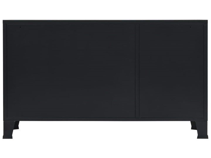 vidaXL Metalowa szafka w industrialnym stylu, 120 x 35 x 70 cm, czarna Szerokość 120 cm Pomieszczenie Sypialnia Z szafkami Głębokość 35 cm Kolor Czarny