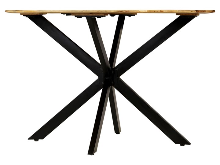 vidaXL Stół jadalniany, surowe drewno mango i stal, 120 x 77 cm Kolor Brązowy Pomieszczenie Stoły do jadalni