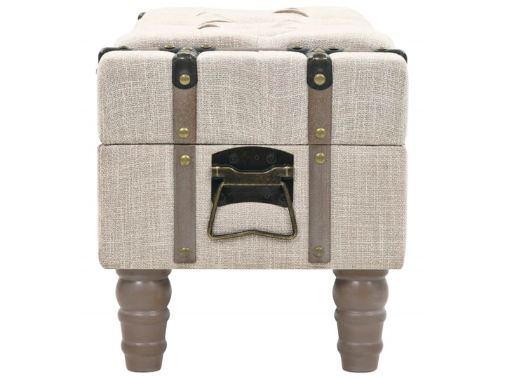 vidaXL Ławka ze schowkiem, lite drewno i stal, 111 x 34 x 37 cm Skrzynia Styl Vintage