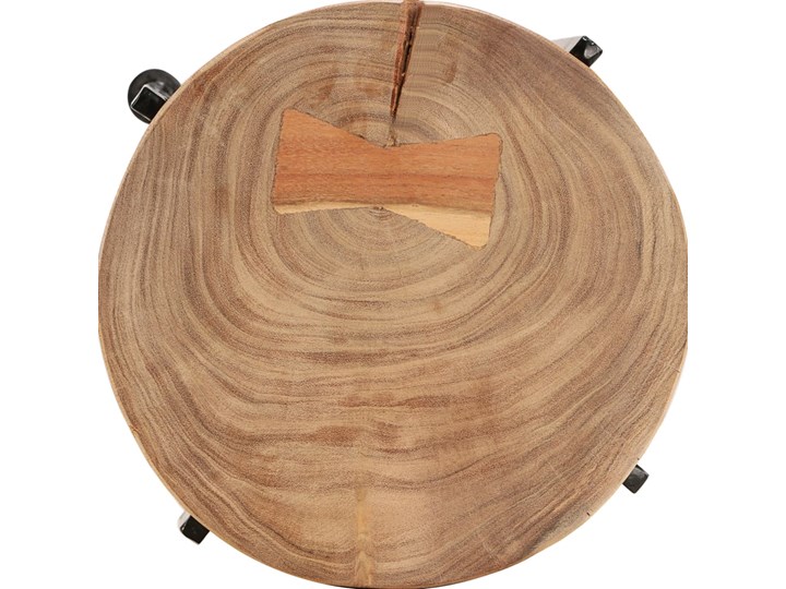 vidaXL Zestaw stolików bocznych, 2 szt., lite drewno akacjowe Stal Wysokość 45 cm Wysokość 60 cm Kolor Beżowy Kategoria Stoliki i ławy