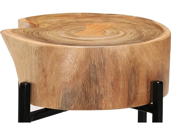 vidaXL Zestaw stolików bocznych, 2 szt., lite drewno akacjowe Szerokość 30 cm Stal Długość 30 cm Wysokość 60 cm Wysokość 45 cm Funkcje Bez dodatkowych funkcji