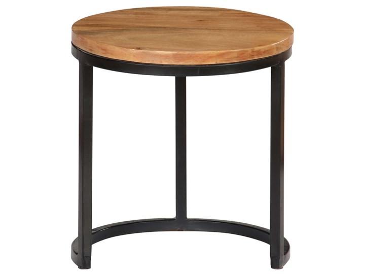 vidaXL Zestaw 3 stolików kawowych, akacja stylizowana na sheesham Stal Wysokość 41 cm Zestaw stolików Drewno Wysokość 31 cm Kategoria Stoliki i ławy Wysokość 52 cm Rodzaj nóg Gięte