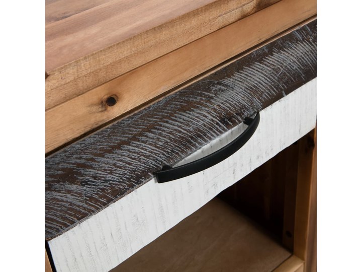 vidaXL Szafka nocna z litego drewna akacjowego, 40x30x48 cm Płyta laminowana Drewno Pomieszczenie Salon Szerokość 40 cm Na zdjęcia Nocne Płyta MDF Głębokość 30 cm Styl Skandynawski