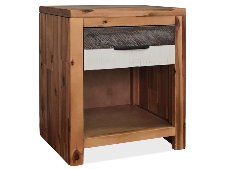 vidaXL Szafki nocne z litego drewna akacjowego, 2 szt., 40x30x48 cm Na zdjęcia Szerokość 40 cm Płyta MDF Głębokość 30 cm Drewno Płyta laminowana Pomieszczenie Salon