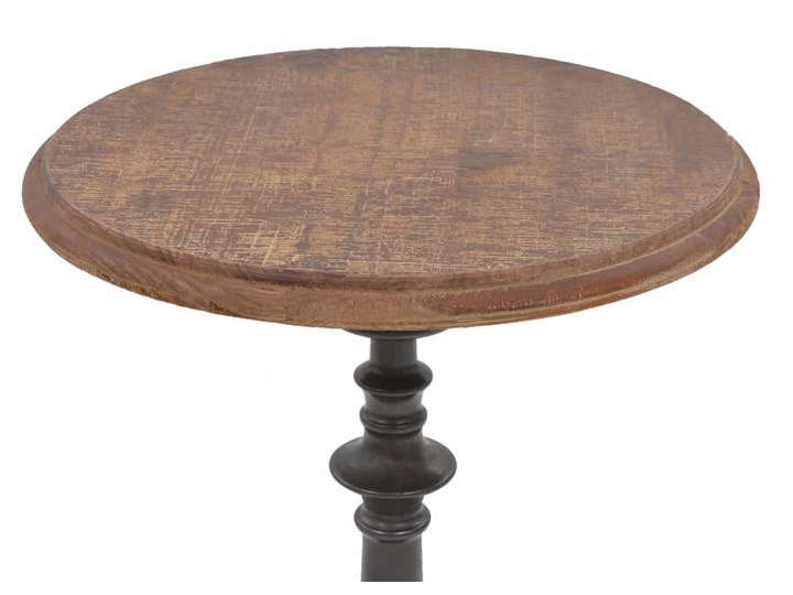 vidaXL Stolik z litego drewno jodłowego, 40 x 64 cm, brązowy Stal Styl Rustykalny Rodzaj nóg Gięte