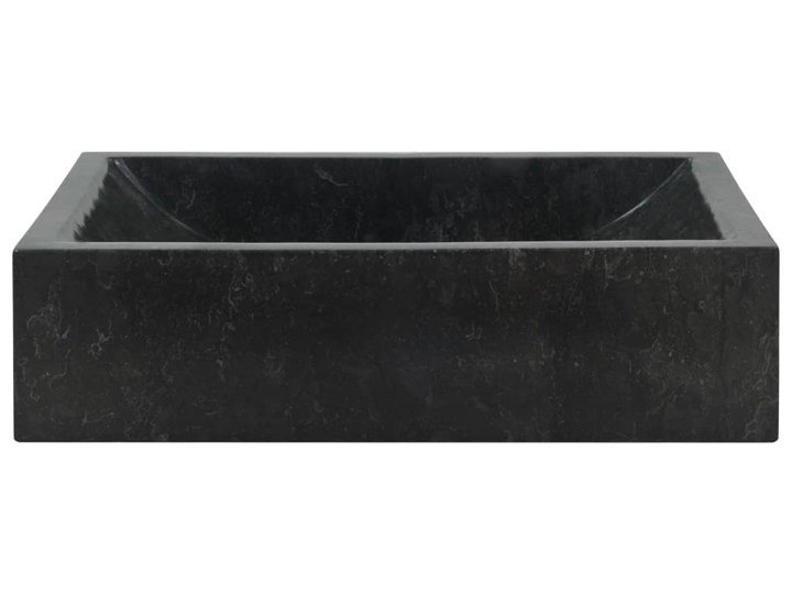 vidaXL Umywalka, 45 x 30 x 12 cm, marmurowa, czarna Kamień naturalny Szerokość 45 cm Kolor Czarny