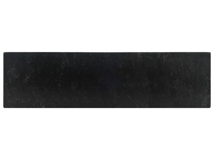 vidaXL Umywalka, 45 x 30 x 12 cm, marmurowa, czarna Prostokątne Szerokość 45 cm Nablatowe Kolor Czarny