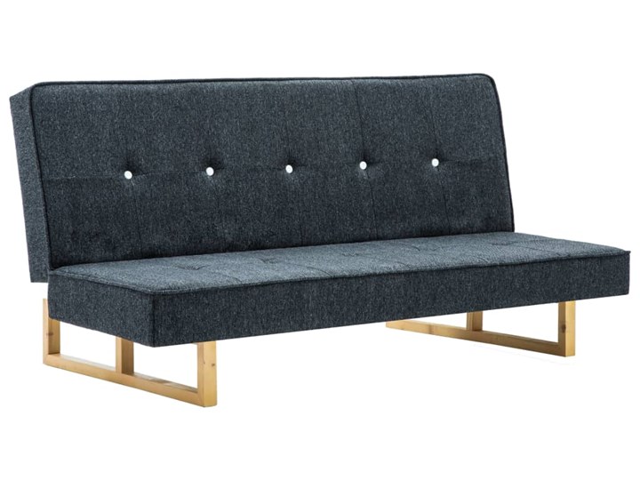 vidaXL Sofa rozkładana, tapicerowana materiałem, ciemnoszara Szerokość 157 cm Głębokość 81 cm Nóżki Na nóżkach Stała konstrukcja Pomieszczenie Salon