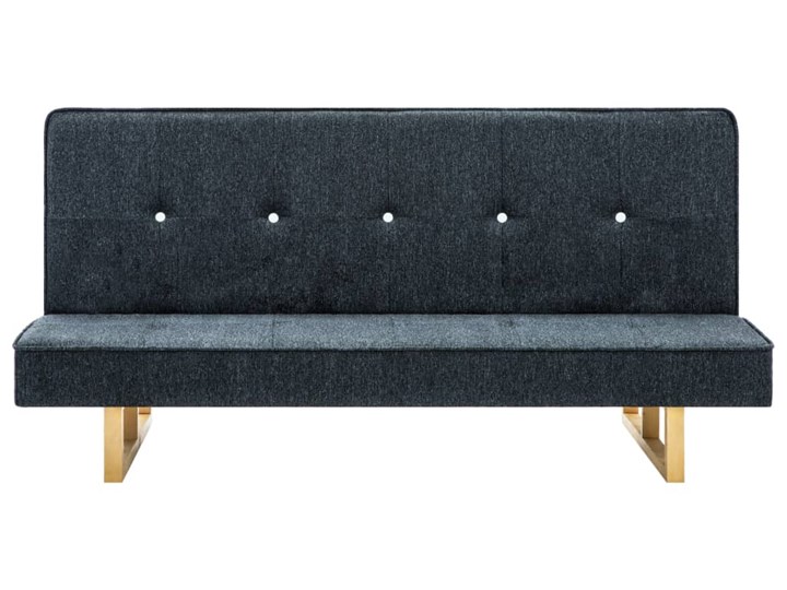 vidaXL Sofa rozkładana, tapicerowana materiałem, ciemnoszara Szerokość 157 cm Stała konstrukcja Głębokość 81 cm Nóżki Na nóżkach