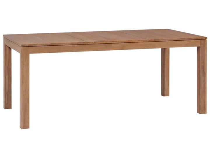 vidaXL Stół z drewna tekowego, naturalne wykończenie, 180x90x76 cm Drewno Styl Rustykalny Rozkładanie