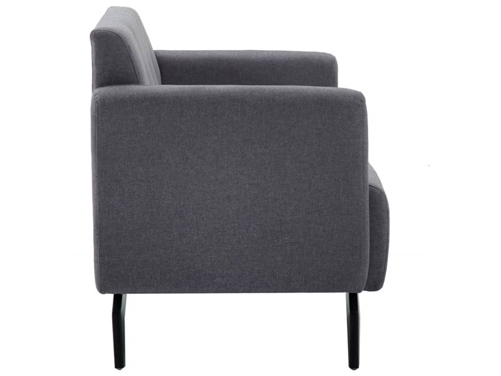 vidaXL 2-osobowa sofa tapicerowana tkaniną, 115x60x67 cm, ciemnoszara Stała konstrukcja Typ Gładkie Szerokość 115 cm Głębokość 60 cm Wielkość Dwuosobowa