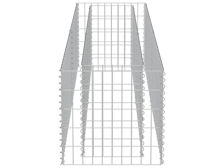 vidaXL Podwyższona donica gabionowa, galwanizowana stal, 180x50x50 cm Donica ogrodowa Kamień Metal Kategoria Donice ogrodowe Kolor Czarny