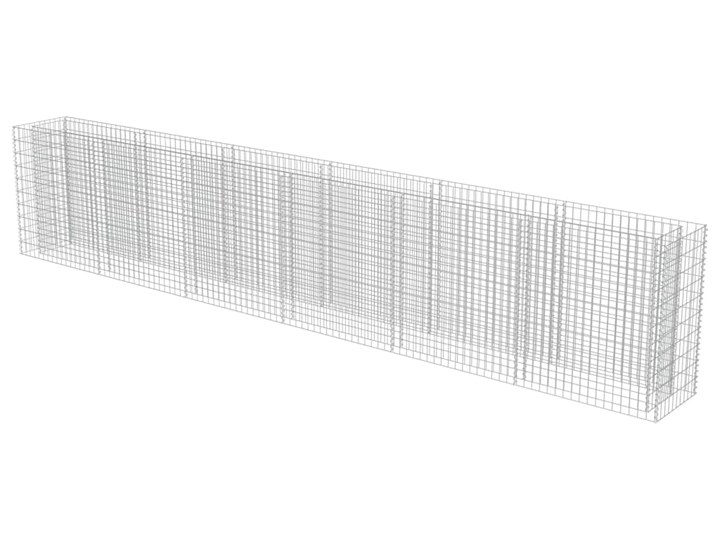 vidaXL Podwyższona donica gabionowa, galwanizowana stal, 540x50x100 cm Donica ogrodowa Kolor Zielony Kamień Metal Kolor Czarny