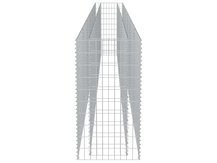 vidaXL Podwyższona donica gabionowa, galwanizowana stal, 540x50x100 cm Kamień Donica ogrodowa Metal Kolor Zielony