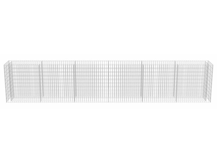 vidaXL Podwyższona donica gabionowa, galwanizowana stal, 540x50x100 cm Donica ogrodowa Metal Kamień Kolor Czarny