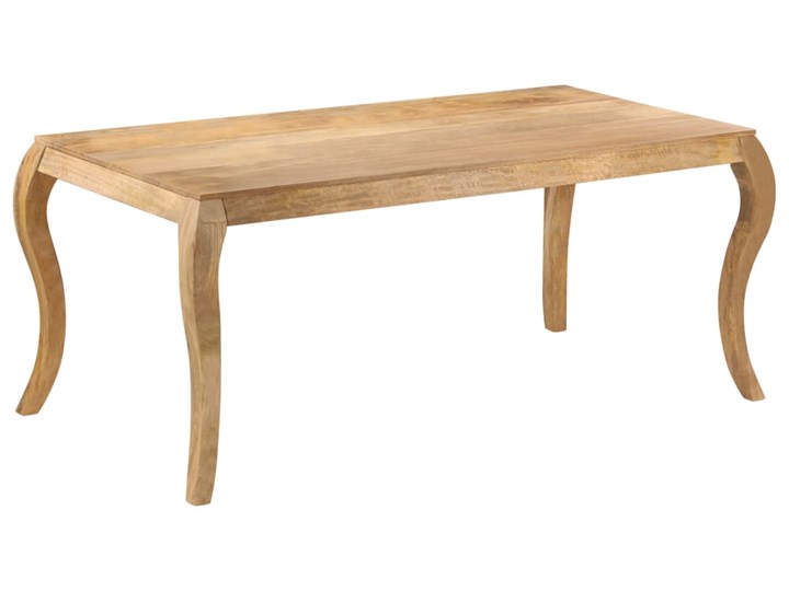 vidaXL Stół do jadalni z litego drewna mango, 180 x 90 x 76 cm Drewno Kolor Beżowy