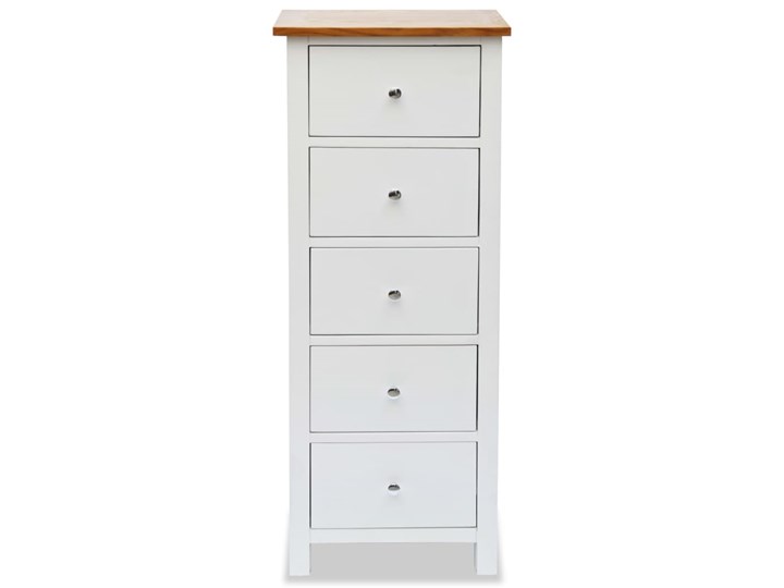 vidaXL Wysoka komoda, 45x32x115 cm, lite drewno dębowe Z szufladami Szerokość 105 cm Szerokość 45 cm Sosna Głębokość 32 cm Pomieszczenie Garderoba