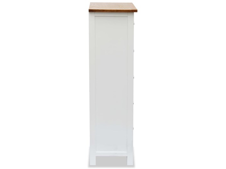 vidaXL Wysoka komoda, 45x32x115 cm, lite drewno dębowe Sosna Szerokość 105 cm Głębokość 32 cm Szerokość 45 cm Z szufladami Styl Nowoczesny