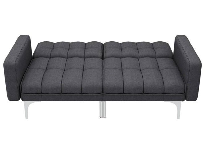 vidaXL Sofa rozkładana, ciemnoszara, tapicerowana tkaniną Głębokość 84 cm Wersalka Szerokość 175 cm Nóżki Na nóżkach