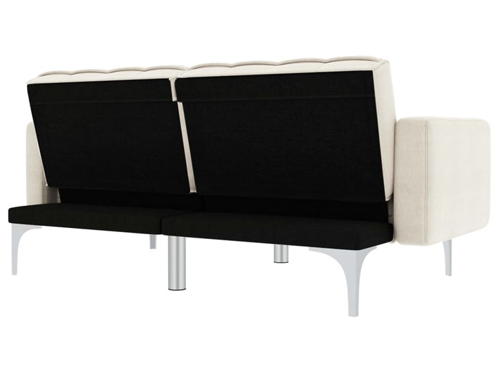 vidaXL Sofa rozkładana, kremowa, tapicerowana tkaniną Głębokość 84 cm Powierzchnia spania 98x176 cm Wersalka Szerokość 175 cm Kategoria Sofy i kanapy